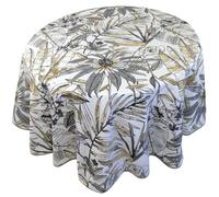 Nappe ronde 170 cm BAHIA gris Fusain 100% coton + enduction acrylique