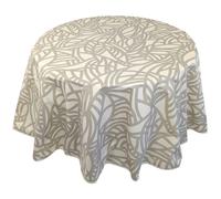 Nappe ronde 170 cm ÉVA Beige écru 100% coton + enduction acrylique
