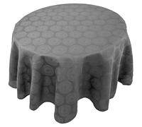 Nappe ronde 180 cm HÉLIOS Anthracite Jacquard 100% coton