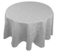 Nappe ronde 180 cm HÉLIOS Perle Jacquard 100% coton
