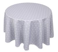 Nappe ronde 180 cm imprimée 100% polyester PACO géométrique bleu nuage