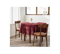 Nappe Ronde Ø180cm Gaze de Coton Lin de vin - OUREA -