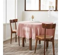 Nappe Ronde Ø180cm Gaze de Coton Rose pêche - OUREA -