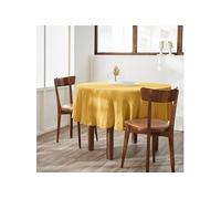 Nappe Ronde Ø180cm Gaze de Coton Safran - OUREA - ALTOBUY Jaune G