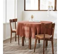 Nappe Ronde Ø180cm Gaze de Coton Terracotta - OUREA - ALTOBUY Rouge G