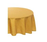- Nappe ronde anti tache imprimé Etnik - Diam. 180 cm - Ocre - Etnik