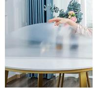 NAPPE RONDE antidérapante, nappe transparente en PVC, nappe, feuille d'aluminium, nappe (80cm)