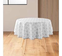 Douceur d'Intérieur, Nappe Ronde (Ø 180 cm) Kalini Gris, Polyester Imprimé