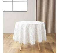Nappe Ronde Antitache Imprimé "Leya" 180cm Naturel