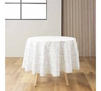 Douceur d'Intérieur, Nappe Ronde (Ø 180 cm) Leya, Polyester Imprimé Métallisé