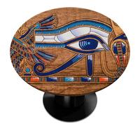 Nappe ronde avec œil d'Horus égyptien - Totem tribal - Élastique - Facile à nettoyer - Antidérapante - Pour fête, décoration d'intérieur - Pour extérieur - 91,4 - 106,7 cm