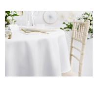 Nappe Ronde Blanche Tissu Polyester 3m Luxe