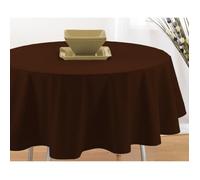Nappe Ronde - Choco - Lot de 2 - 180 cm - Anti-tache - Lavable