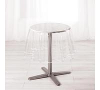 Nappe Ronde Cristal Garden 180cm Transparent & Blanc