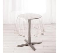 Nappe Ronde Cristal Garden 180cm Transparent & Taupe