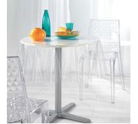 Nappe Ronde Cristal ""Paillette"" 140cm Transparent