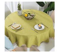 Nappe ronde en coton et lin, couleur unie, nappe de table à thé