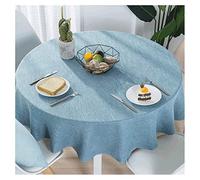 Nappe ronde en coton et lin, couleur unie, nappe de table à thé