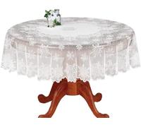 Nappe ronde en dentelle blanche de 178 cm, élégante motif floral en dentelle pour fête de mariage, café, salle à manger, cuisine, décoration de tables