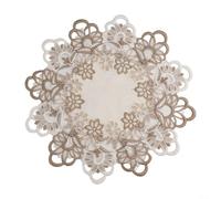 Nappe ronde en dentelle florale en polyester pour salle à manger, table basse, nappe de pique-nique lavable pour la maison, le festival, l'intérieur et l'extérieur, tailles S, M, L, XL
