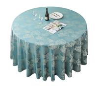 Nappe ronde en polyester de 260 cm, nappe lavable de table de mariage et de fête pour l'intérieur et l'extérieur, idéale pour la maison, la salle à manger, la cuisine, le jardin, le banquet, les