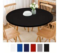 Nappe ronde extensible - Lavable en machine, convient pour la décoration de mariage, la décoration de jardin extérieur, la décoration de patio, fabriquée avec un artisanat tissé durable, parfaite pour