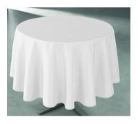 Nappe ronde - HOME MAISON - Tissage blanc - 160 cm - Anti-tâches - Infroissable
