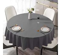 Nappe Ronde Imperméable 160cm - Toile Cirée Anti Tache PVC pour Table De Cuisine, Picnic, Exterieur, Jardin