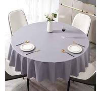 Nappe Ronde Imperméable 200cm - PVC Anti-Tache Toile Cirée pour Table De Cuisine, Picnic, Extérieur, Jardin