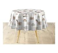 Douceur d'Intérieur – Nappe ronde Delicia – Ø 160 cm – PVC Textilia – Blanc