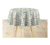 Douceur d'Intérieur, Nappe Ronde (Diamètre 160 cm) Indiana Bleu, PVC Textilia