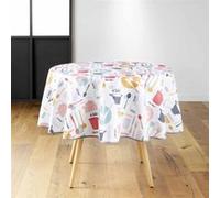Nappe Ronde Imprimé Kitchen 180cm Multicolore