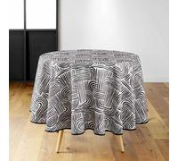 Nappe Ronde Imprimé Pandore 180cm Noir