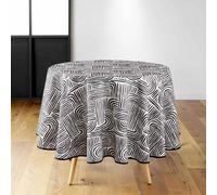 Nappe Ronde Imprimé Pandore 180cm Noir