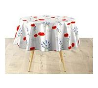 Douceur d'Intérieur, Nappe Ronde (Diamètre 160 cm) Sisteron Blanc, PVC Textilia