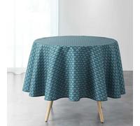 Nappe Ronde Imprimée Art Chic 180cm Bleu