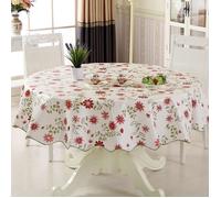 Nappe ronde imprimée, nappe imperméable et durable, idéale pour les fêtes et les mariages au printemps et en été Label