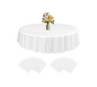 Nappe ronde - Lot de 10 - 213 cm - PEVA imperméable - Blanc