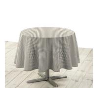 Nappe Ronde Mini Vichy 160cm Naturel