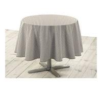 Nappe Ronde Mini Vichy 160cm Naturel