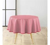Nappes - Douceur d'Intérieur - VICHY - Polyester - 160cm - Blanc, Rouge