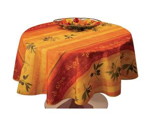 Nappe ronde - Olivo - Ø 160 cm - Anti-tache déperlant - 100% polyester