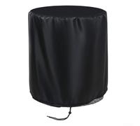 Nappe ronde résistante aux intempéries avec cordons de serrage en tissu Oxford 210D pour petites tables rondes, protège contre la pluie et le soleil, 52 x 58 cm, noir