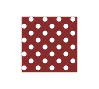 Nappe ronde toile cirée géométrique - Rouge
