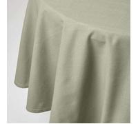 Nappe ronde unie en 100% coton - HOMESCAPES - Gris - Rond - 180 cm - Lavable en machine et hypoallergénique