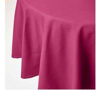 HOMESCAPES Nappe Ronde en Tissu, Nappe de Table en 100% Coton uni Prune, Linge de Table Lavable et hypoallergénique - 178 cm