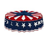 Nappe ronde USA 4 juillet drapeau américain ronde décorative Ø 180 cm
