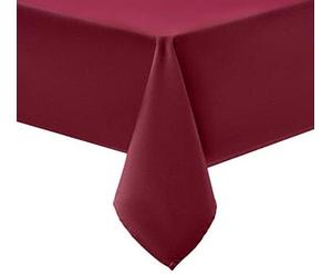 Nappe Smiry lavable, rectangulaire, 140 x 180 cm. Nappe en polyester hydrofuge à effet lotus, résistante aux taches, lavable, pour la cuisine de fête et Noël, rouge vin
