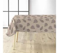Nappe Toile Cirée Feuillys 140x240cm Beige Lin