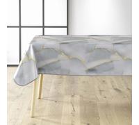 Nappe Toile Cirée Marbrelle 140x240cm Gris
